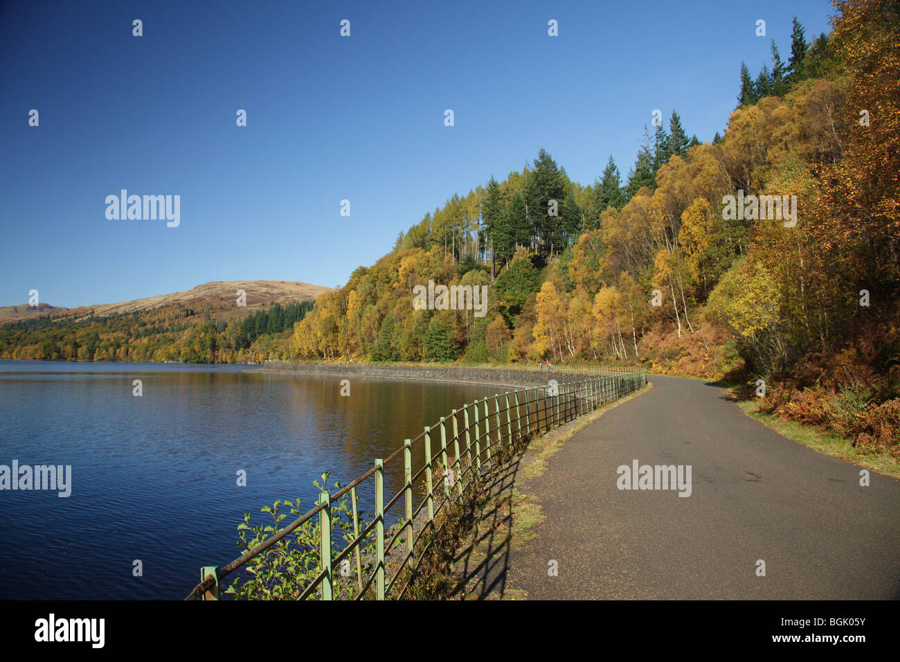 Herbst am Loch Katrine, Scotland, UK Stockfoto