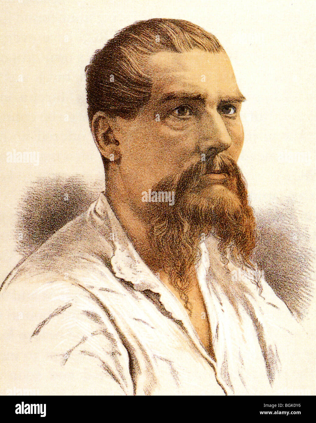 SIR RICHARD FRANCIS BURTON - englische Forscher und Schriftsteller (1821 – 1890) Stockfoto