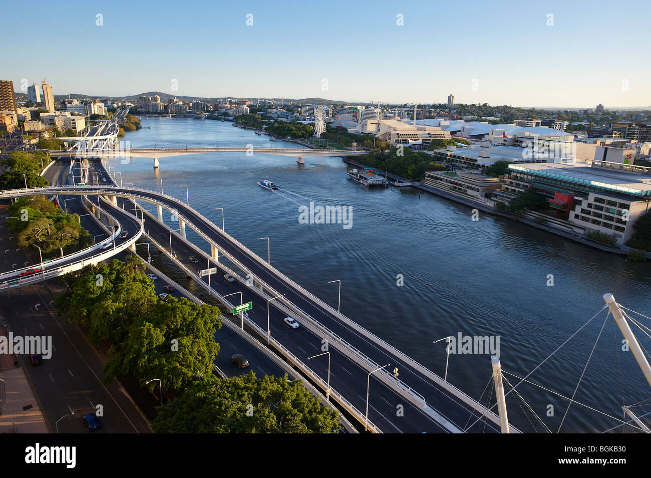 Kai North und South Brisbane Queensland Australien Stockfoto