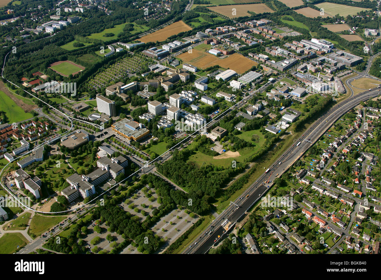 Luftbild, Fraunhofer-Institut Fachinstitut, TechnologiePark Dortmund Technologiepark mit Biomedizinisches Zentrum, Univers Stockfoto