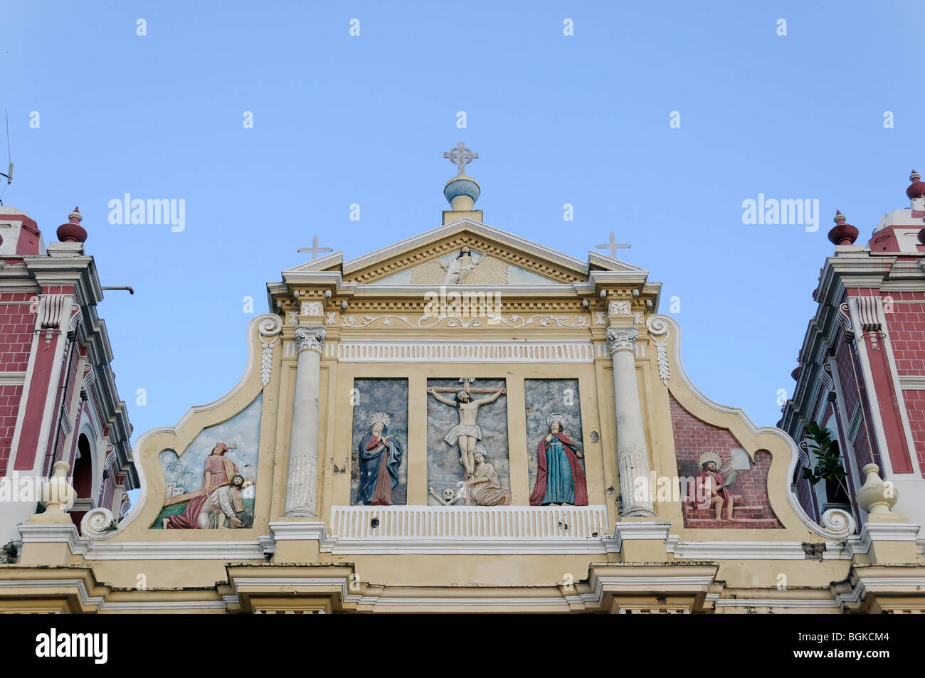 Detail, Exterieur, Kirche von El Calvario, Leon, Nicaragua, Mittelamerika Stockfoto