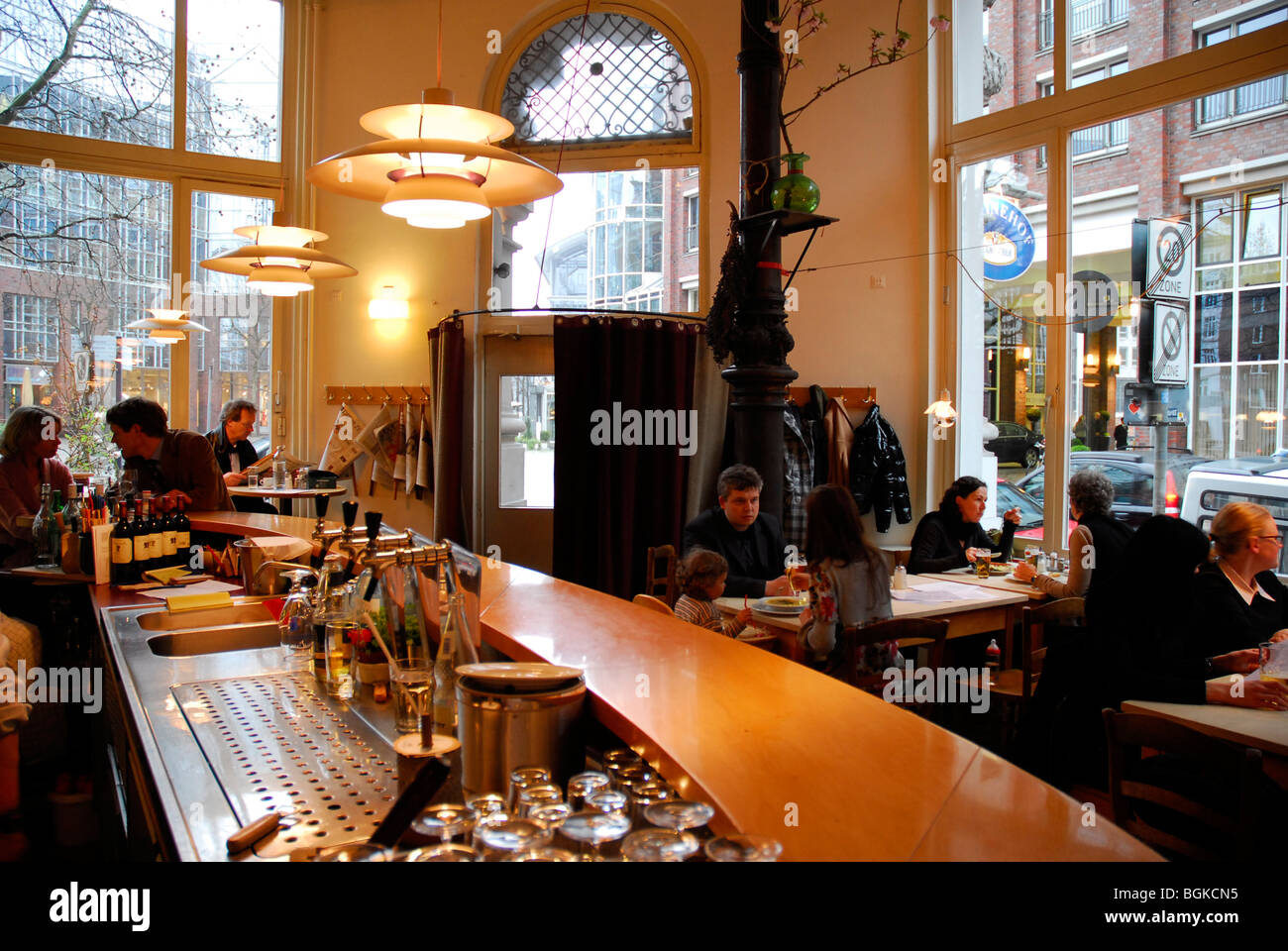 Bar, Café und Restaurant Marinehof, Admiralitaetstrasse, Hanse Stadt Hamburg, Deutschland, Europa Stockfoto