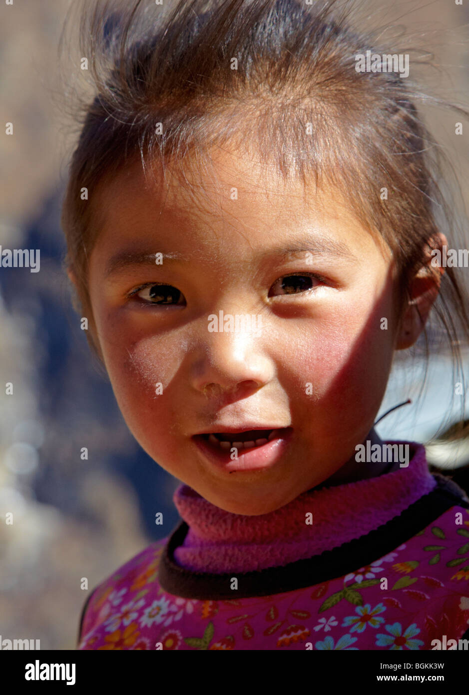 Sherpa Mädchen Everest Region Nepal Asien Stockfoto