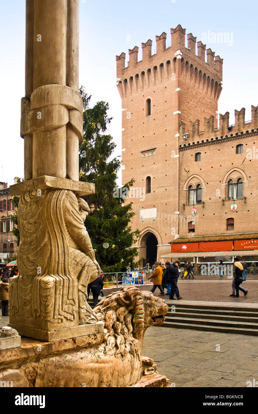 Rathaus, Dom Platz, Ferrara, Emilia Romagna, Italien Stockfoto