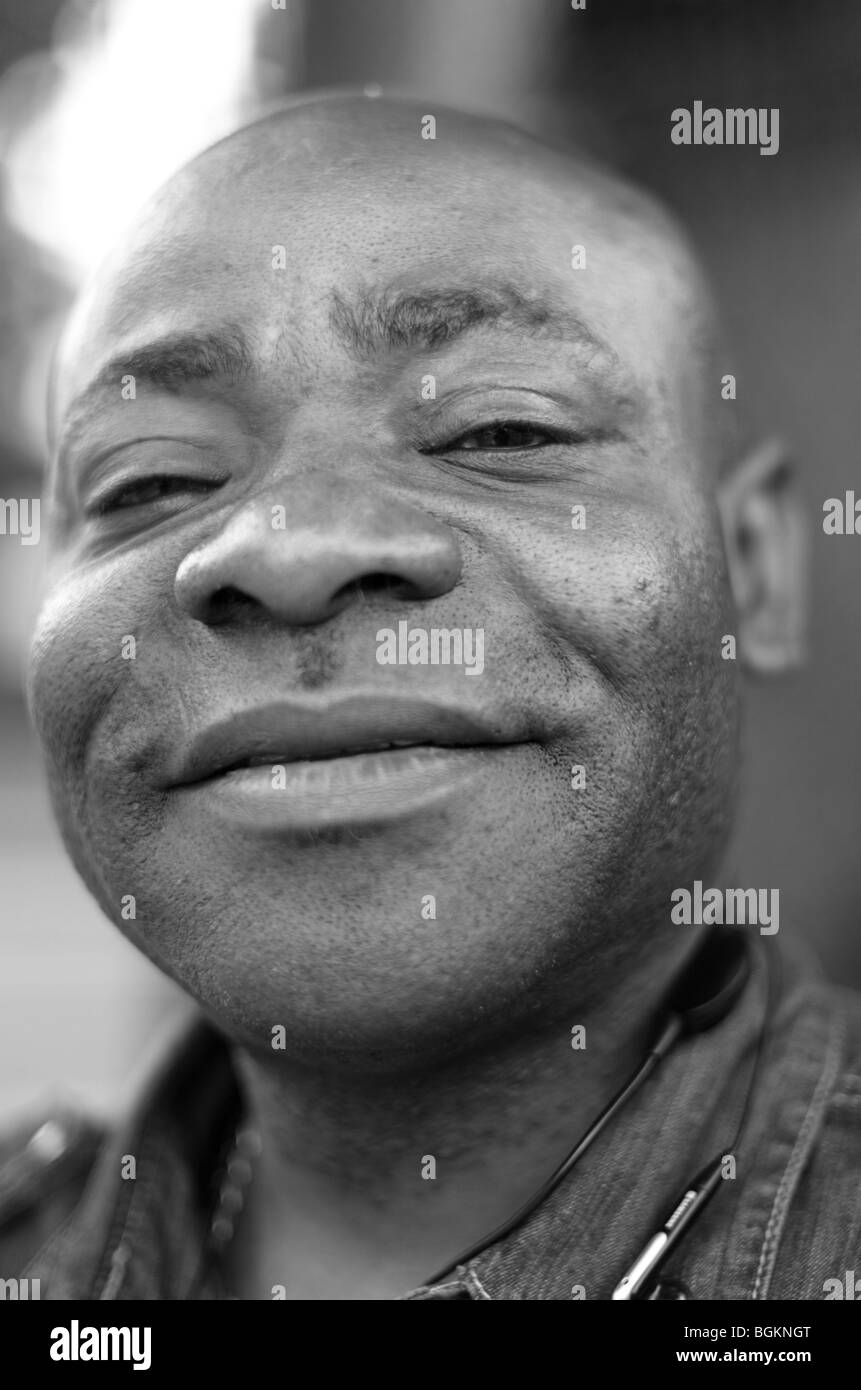 Afro Karibik Mann fotografiert in Süd-London Vauxhall Stockfoto