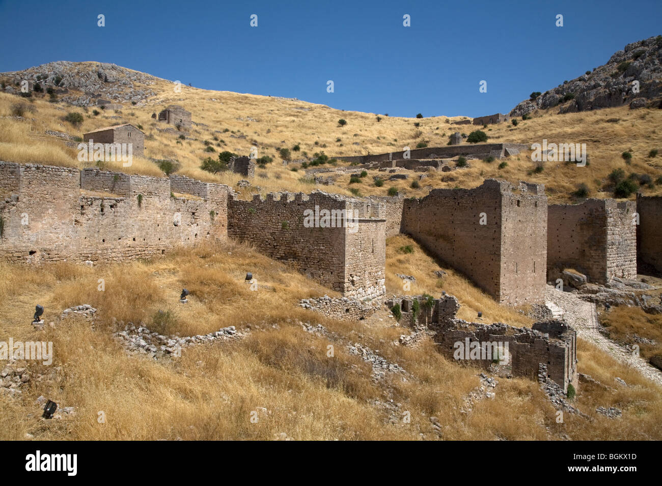 Mittelalterliche Burg Akrokorinth Pelponnese Griechenland