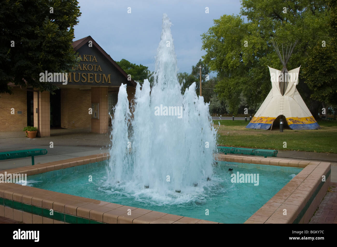 Das Akta Lakota Museum and Cultural Center ehrt den Stamm der Sioux, der die Lakota Sioux-Kultur, Chamberlain South Dakota, erhalten und fördern möchte Stockfoto