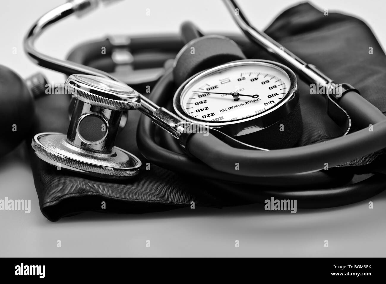 medizinisches Instrument Stethoskop Blutdruck Stockfoto