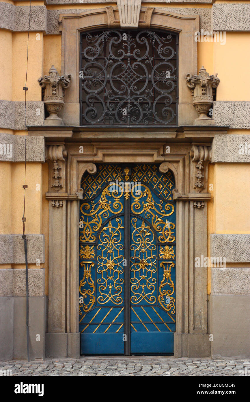 Barocco verzierten Tür Wroclaw University Aula Leopoldina Stockfoto