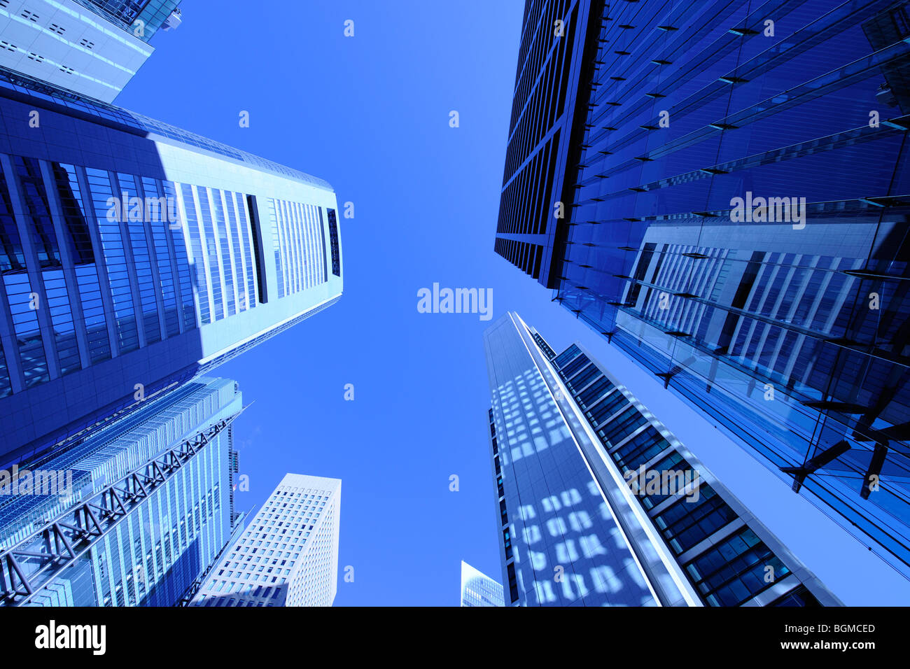 Moderne Gebäude in Shiodome, Tokio. Shiodome Sio-site, Minato-ku, Tokio, Japan Stockfoto