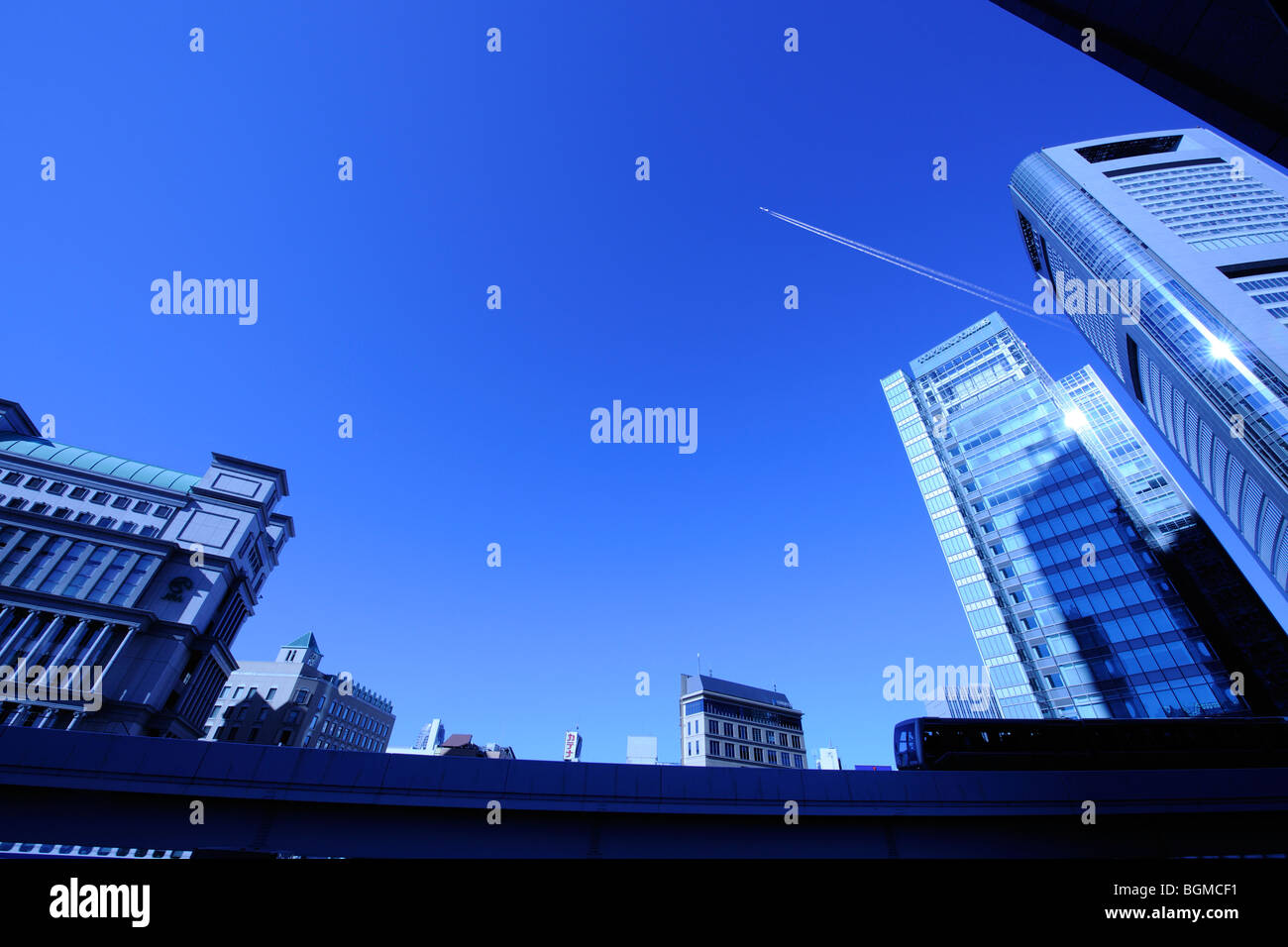 Moderne Gebäude in Shiodome, Tokio. Shiodome Sio-site, Minato-ku, Tokio, Japan Stockfoto