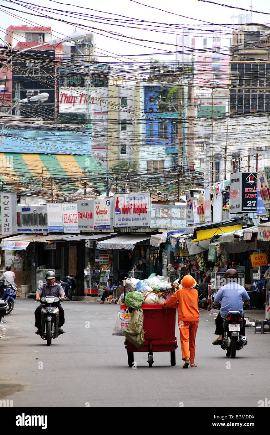 Seitenstraße in Ho Chi Minh Stadt-Vietnam Stockfoto