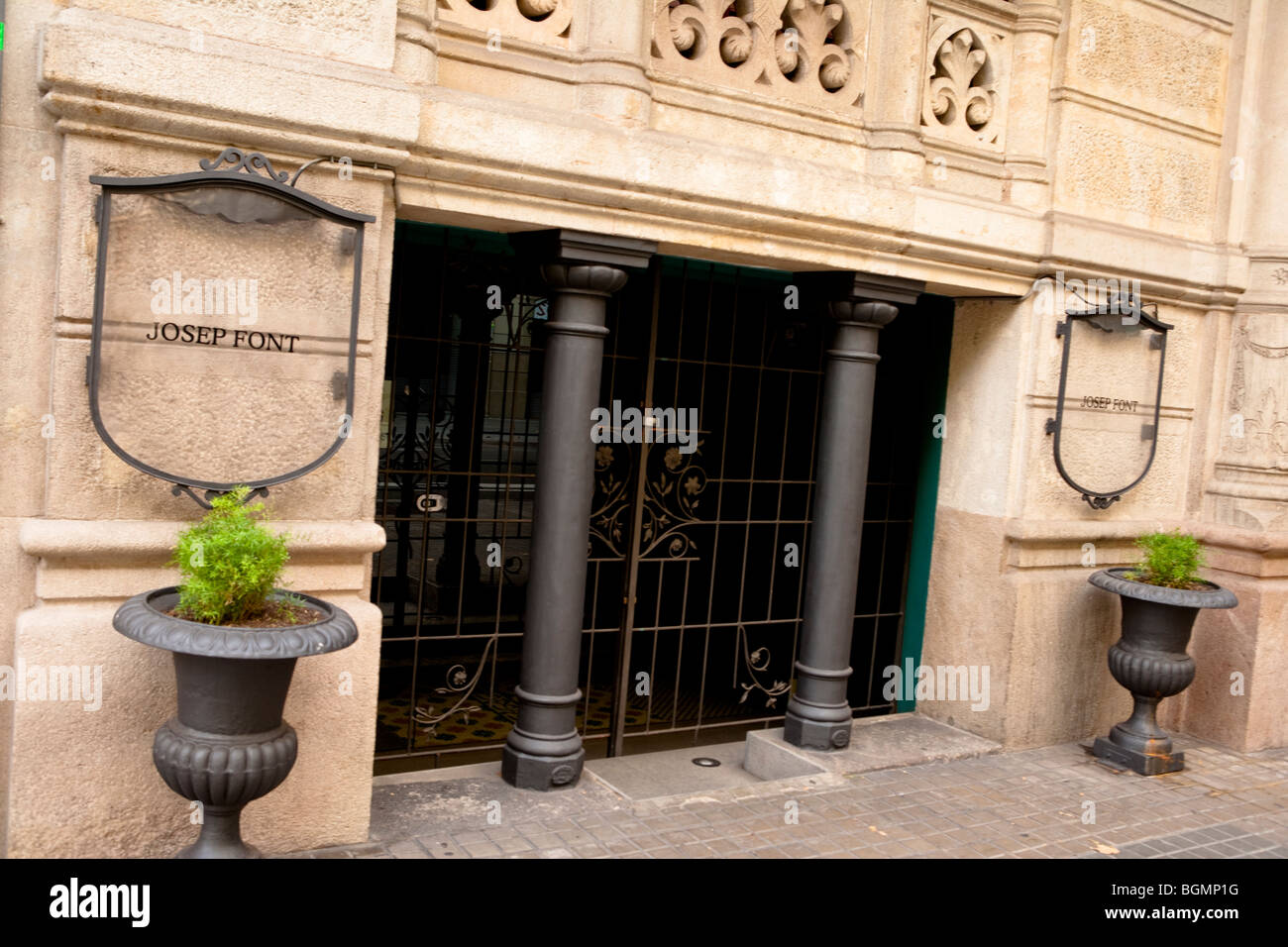 Barcelona - Stadtteil Eixample - Josep Font shop Stockfoto