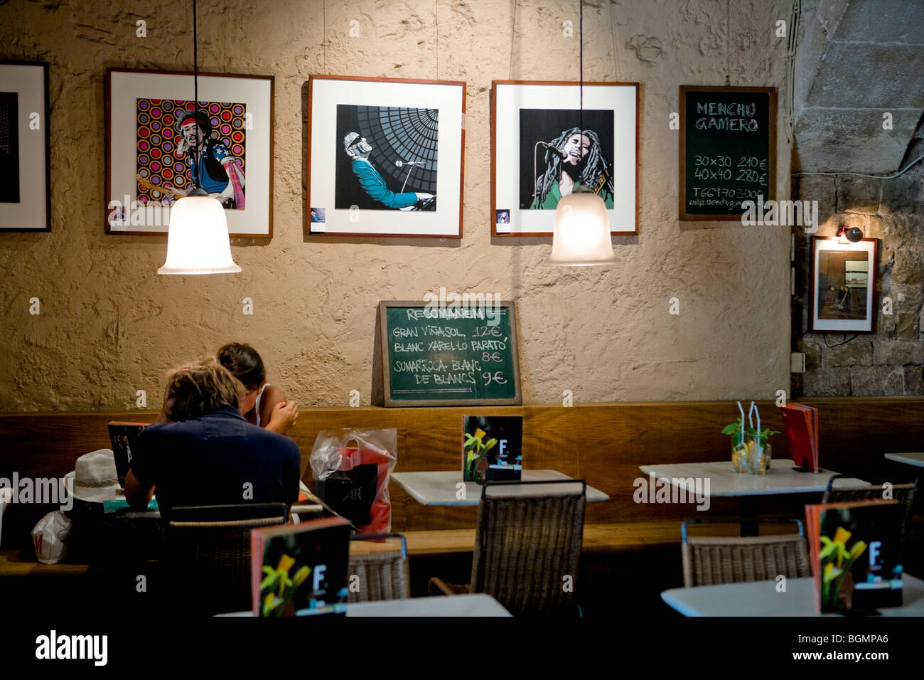Barcelona - Textil-Café - das gotische Viertel (Barri Gotic) Stockfoto