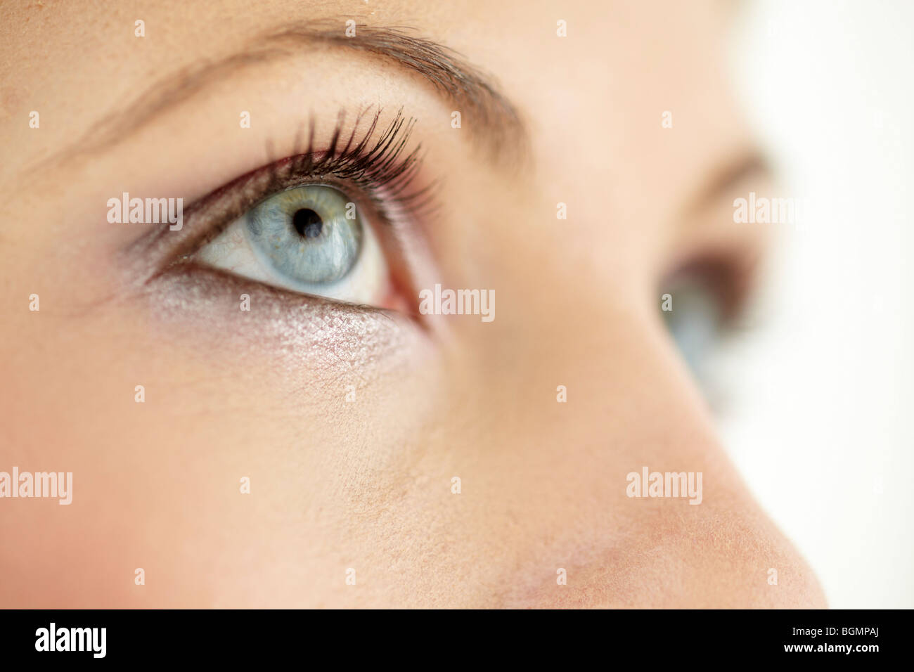 Nahaufnahme eines Womans Augen Stockfoto