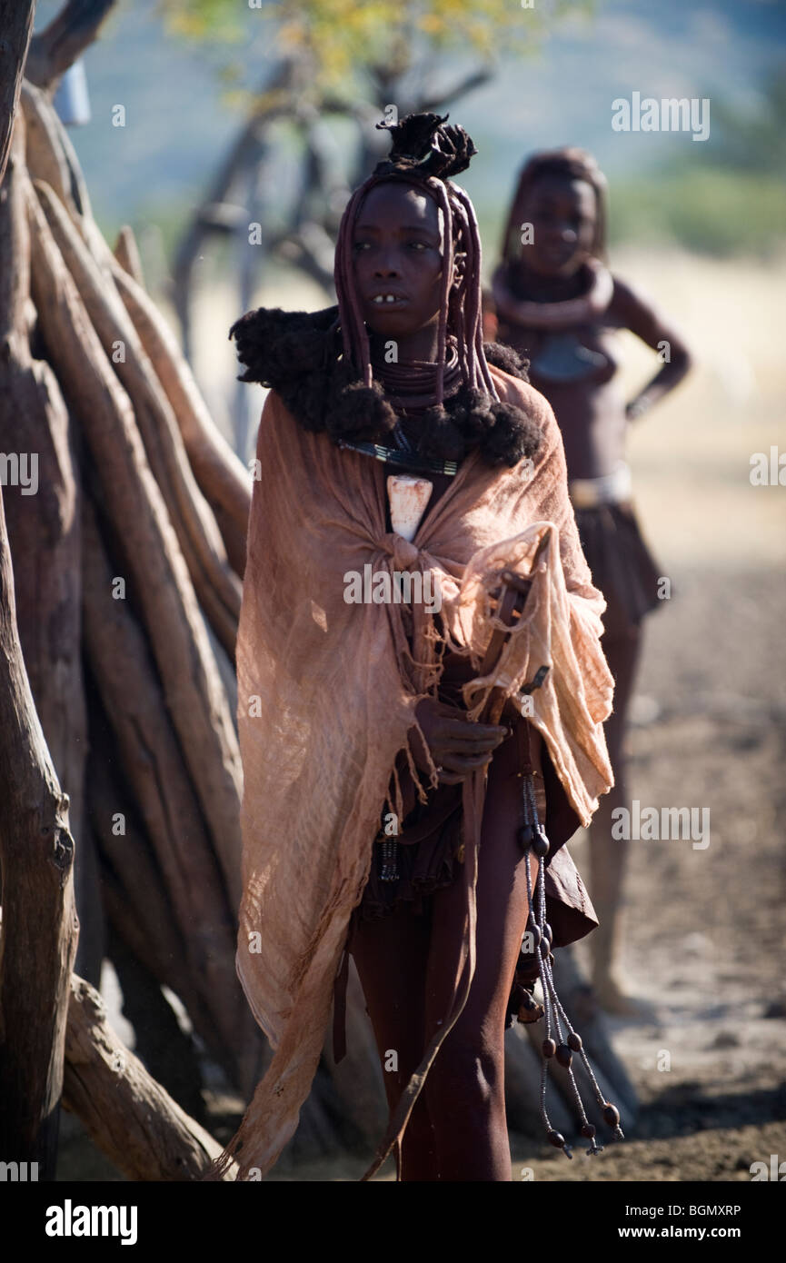 Himbas in North West Namibia Stockfoto