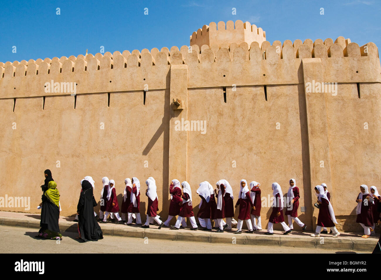 Schulmädchen Nizwa Oman Stockfoto