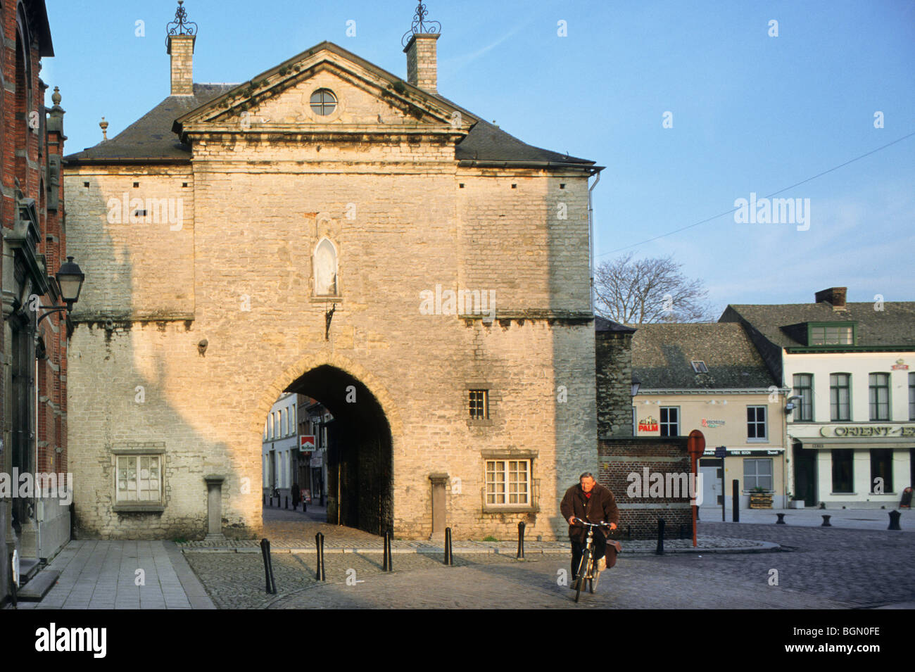 Das alte Gefängnis-Tor in der Stadt Lier, Belgien Stockfoto