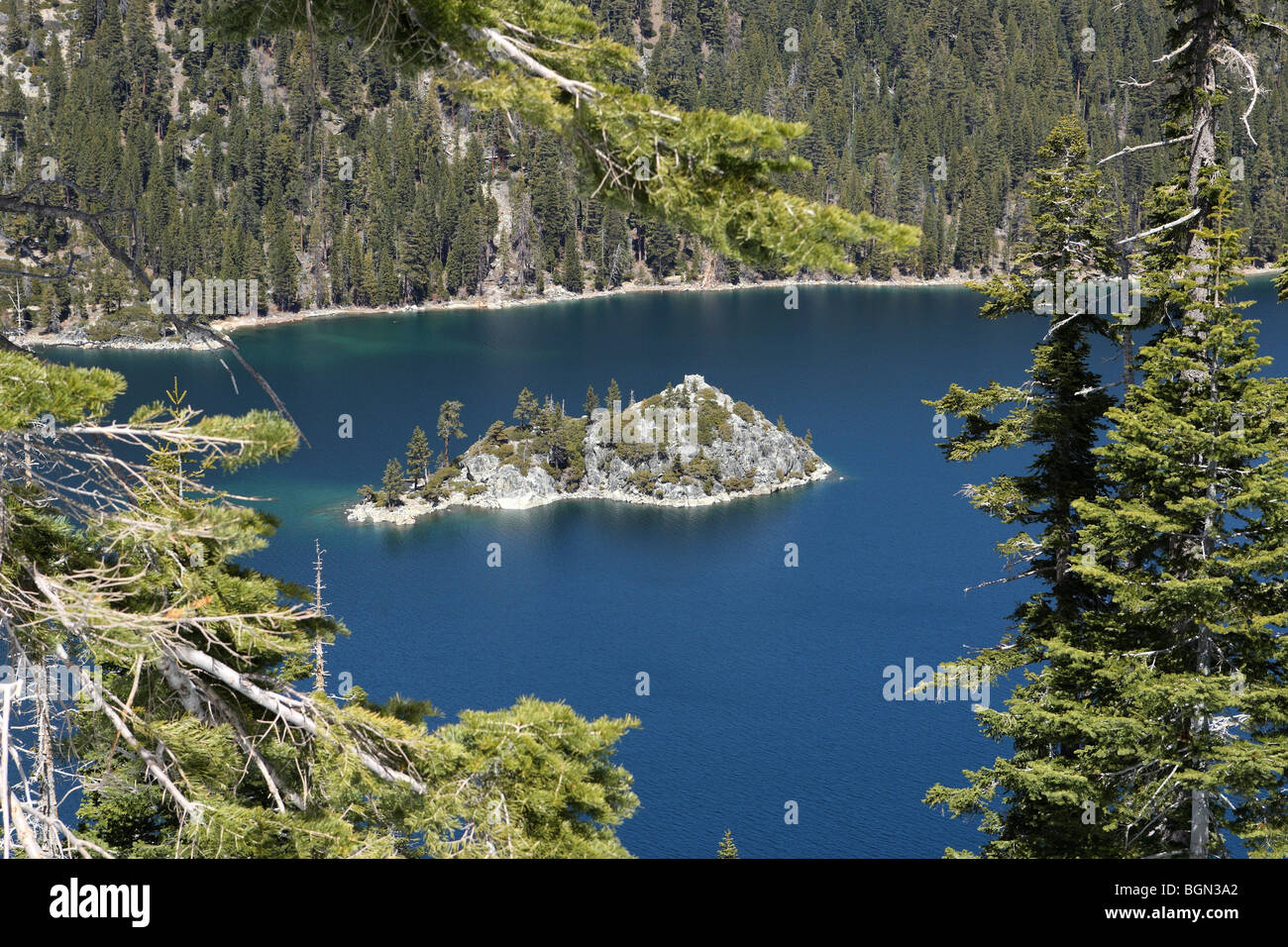 Wizard Island Emerald Bay Lake Tahoe Kalifornien USA Stockfoto