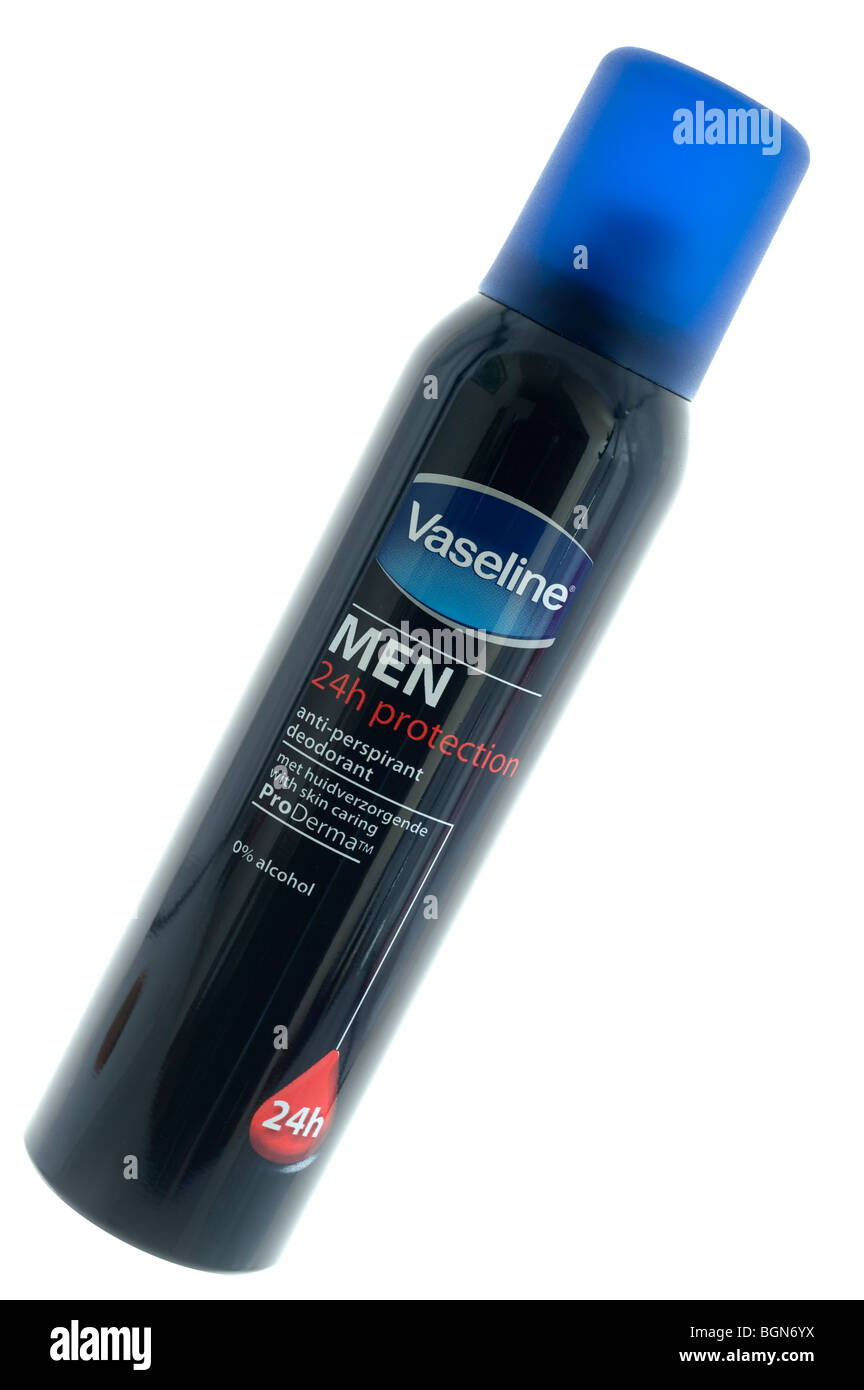 Schwarz kann der Mens Vaseline alkoholfrei anti-Transpirant Deodorant spray Stockfoto