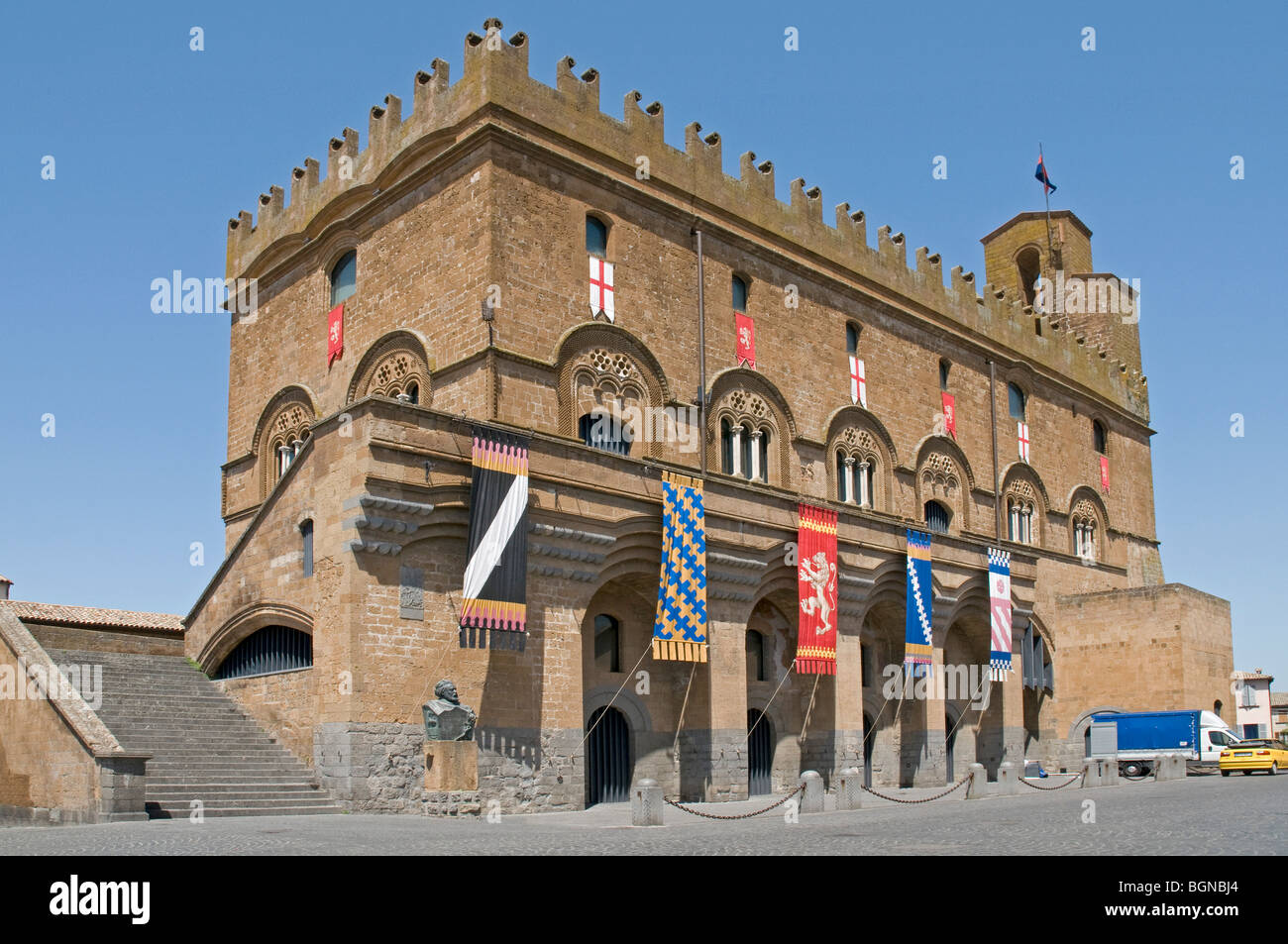 Der Palazzo del Popolo in Orvieto, Umbrien Stockfoto