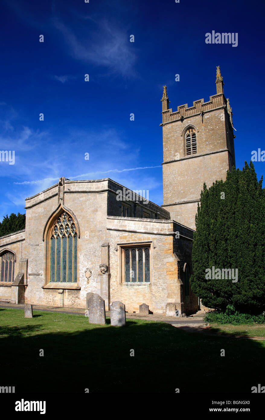 St. Edwards Pfarrei Kirche Stow auf dem Hügel Stadt Gloucestershire Cotswolds UK würde Stockfoto