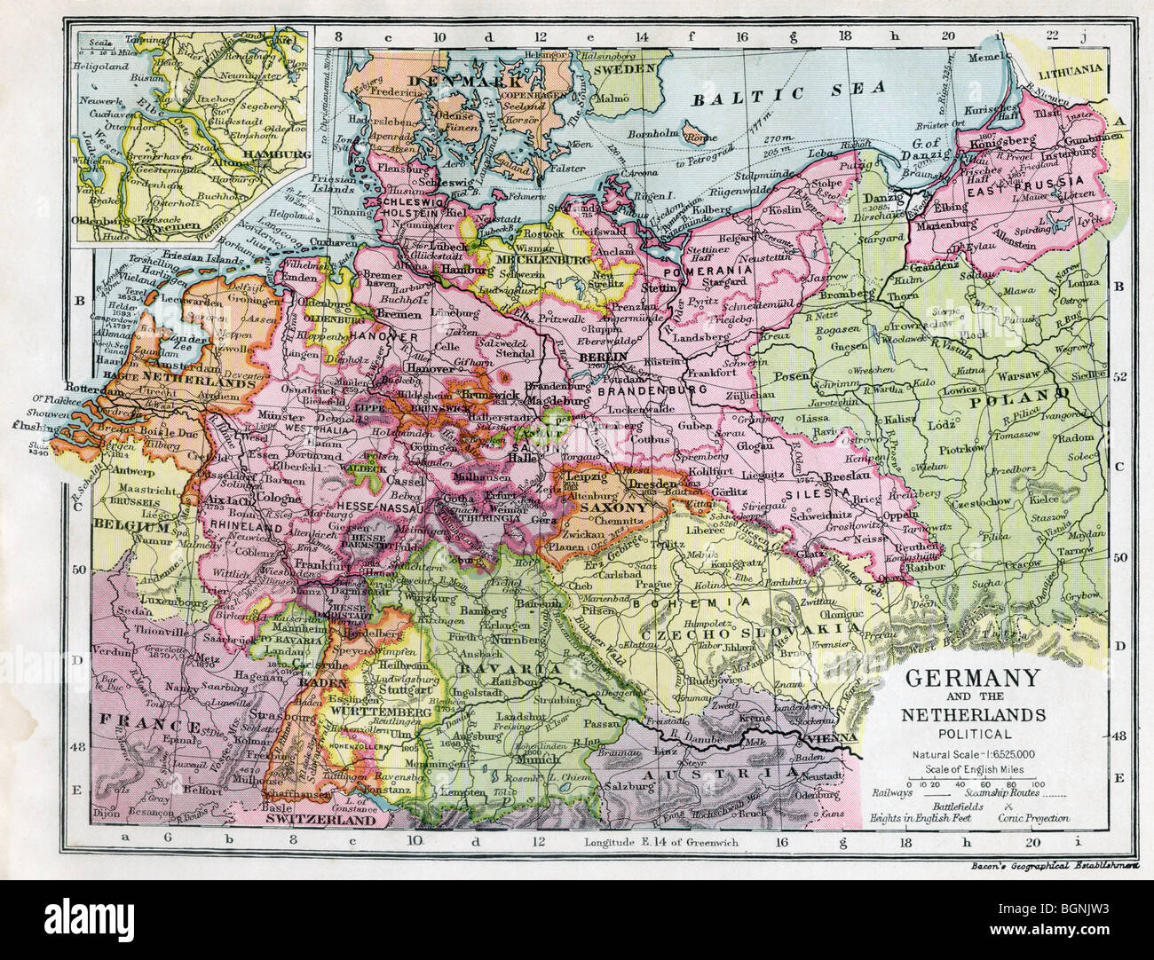 Deutschland und den Niederlanden zwischen dem ersten und zweiten Weltkrieg. Stockfoto