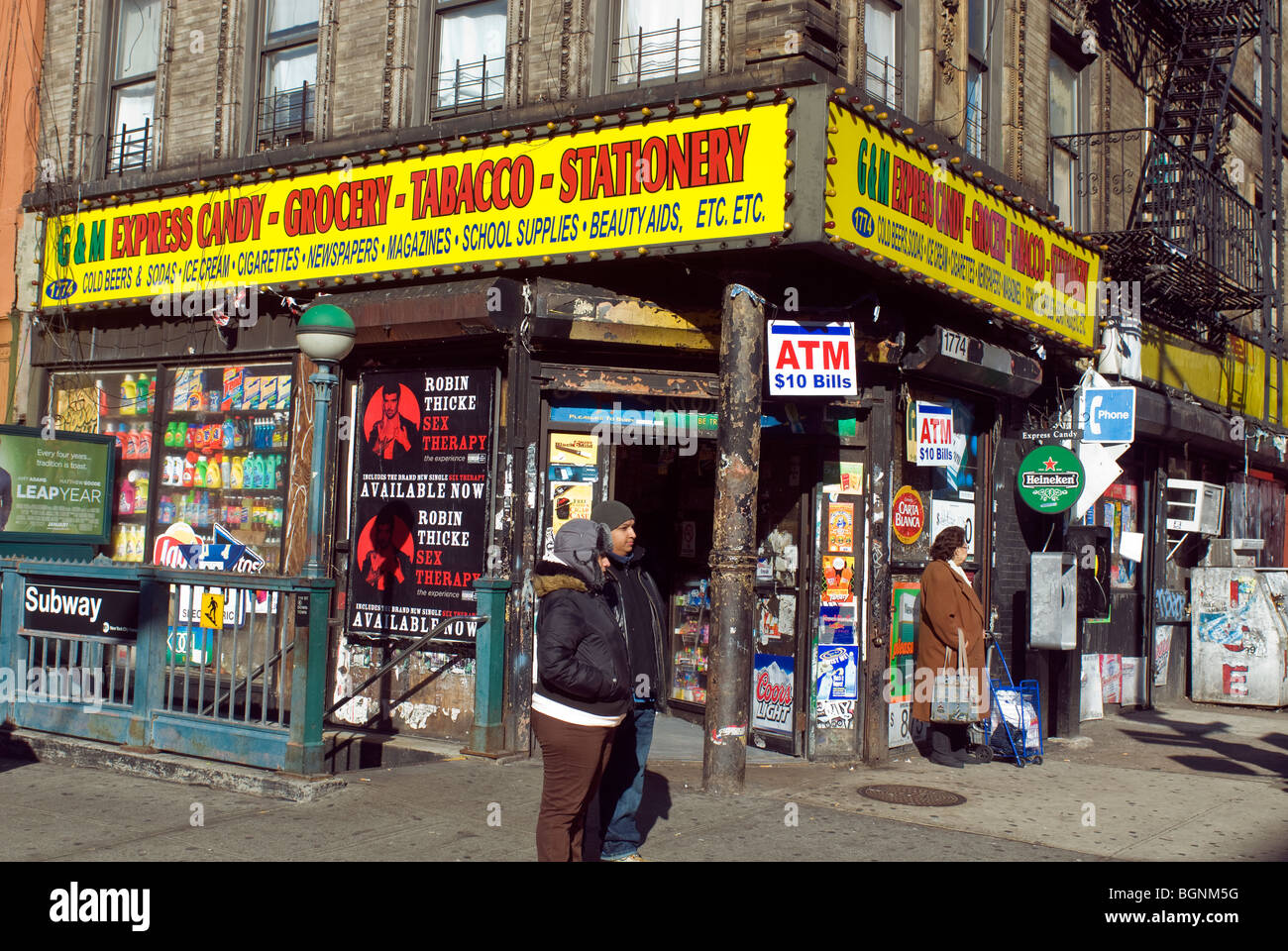 Bodega im Stadtteil East Harlem in New York am Mittwoch, 6. Januar 2010. (© Richard B. Levine) Stockfoto
