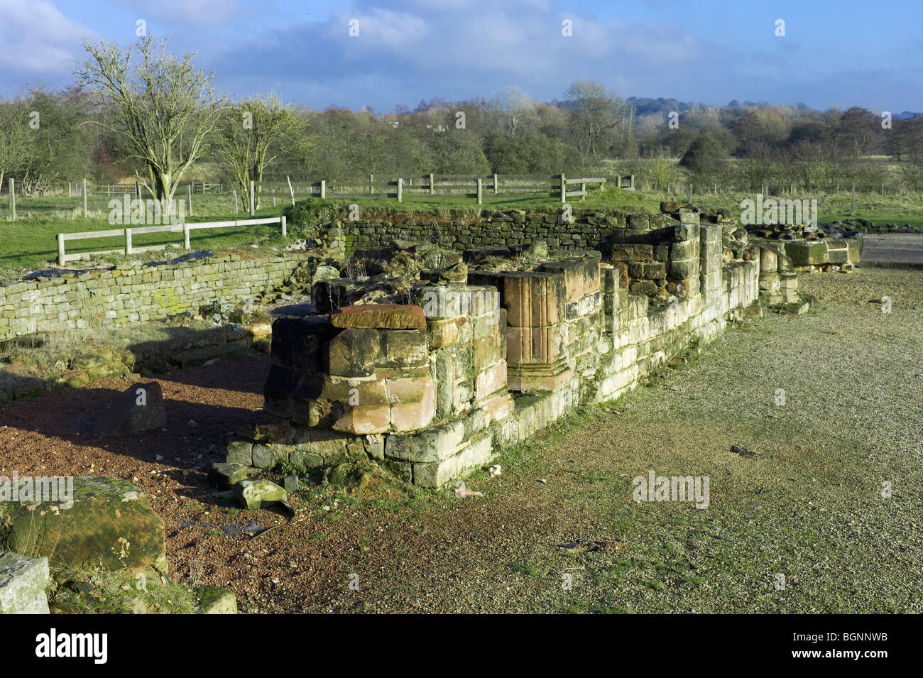 die Ruinen von Bordesley Abbey in Redditch Worcestershire in den Midlands in england Stockfoto