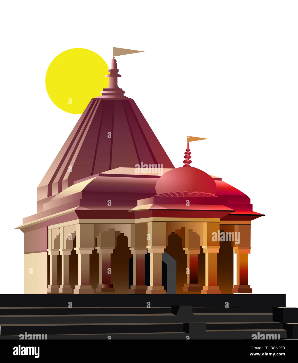 Ansicht des Tempels, Ort der Anbetung, religion Stockfoto