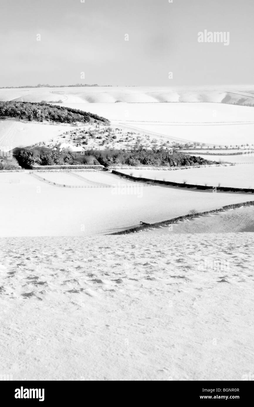 Kalten frostigen eisigen Sonnentag Stockfoto