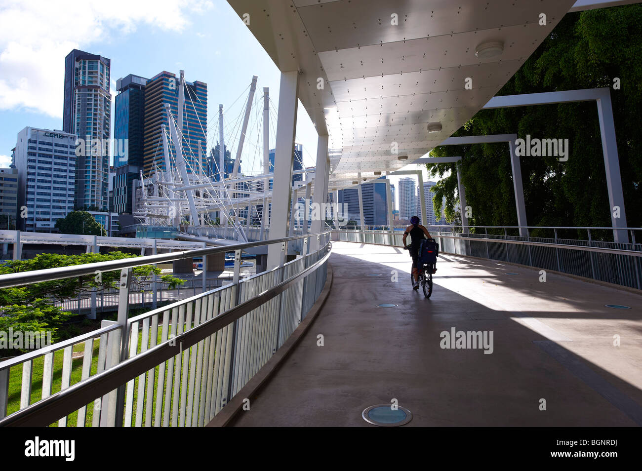Kurilpa Bridge Brisbane Australien Stockfoto