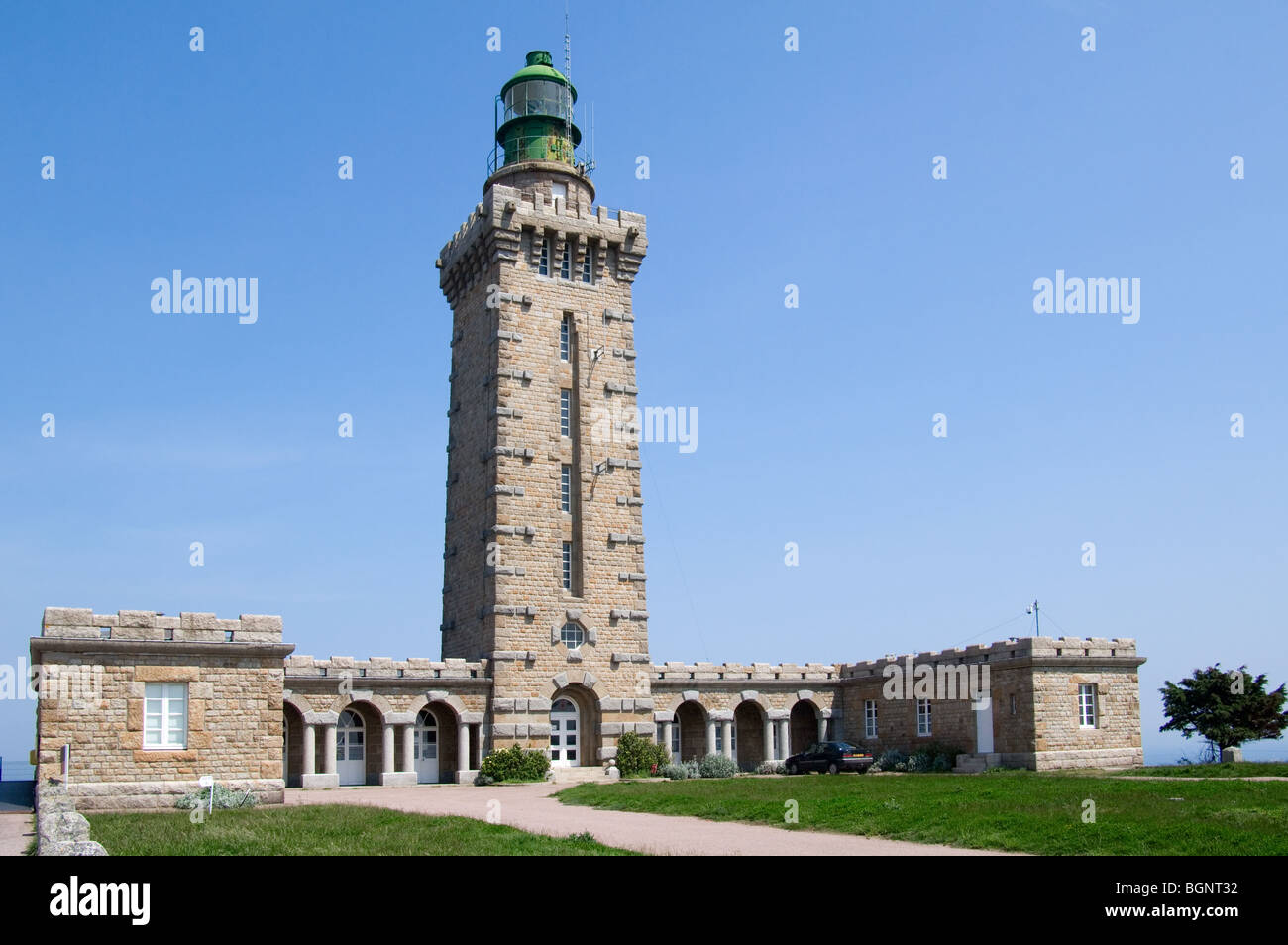 Leuchtturm am Cap Fréhel, Côtes d ' Armor, Bretagne, Frankreich Stockfoto