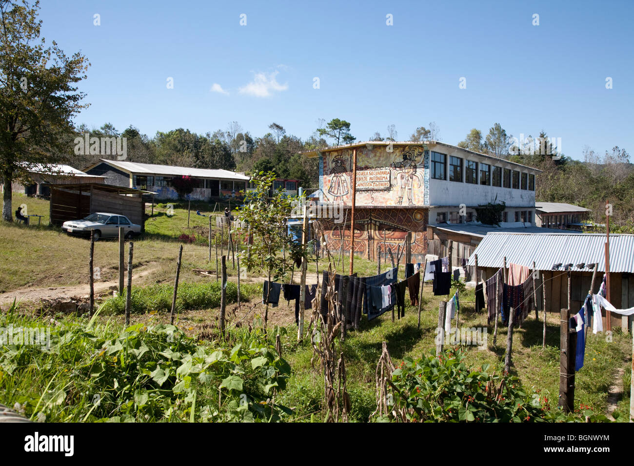 Das Dorf Oventic ist ein autonomen zapatistischen Dorf in Chiapas, Mexiko. Stockfoto