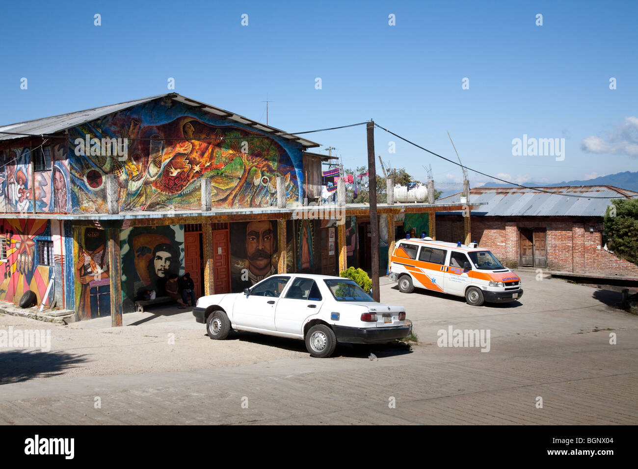 Das Dorf Oventic ist ein autonomen zapatistischen Dorf in Chiapas, Mexiko. Stockfoto