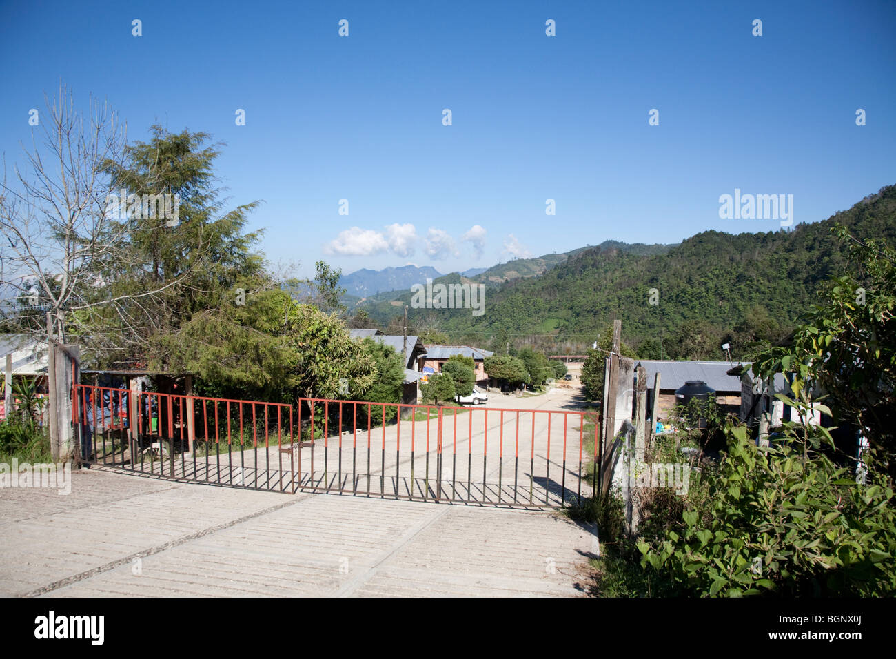 Das Dorf Oventic ist ein autonomen zapatistischen Dorf in Chiapas, Mexiko. Stockfoto