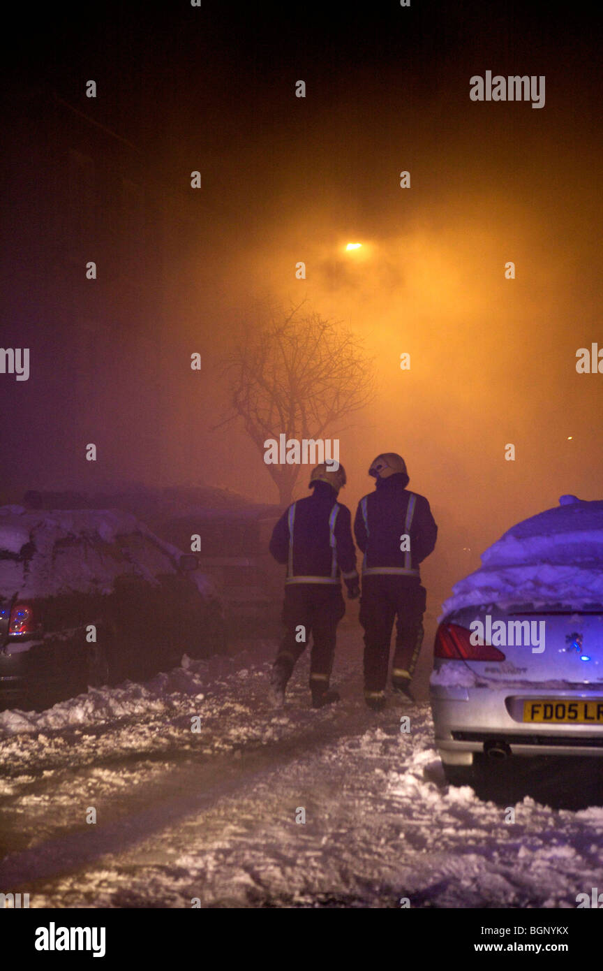 Inländischen Haus Feuer, Barnet, London, uk Stockfoto