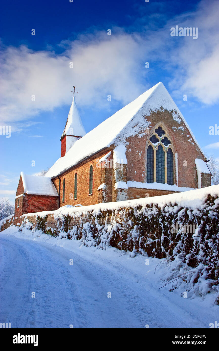 Warminghurst Pfarrkirche in der Winterzeit in der Nähe von Ashington, West Sussex England Great Britain UK 2010 Stockfoto