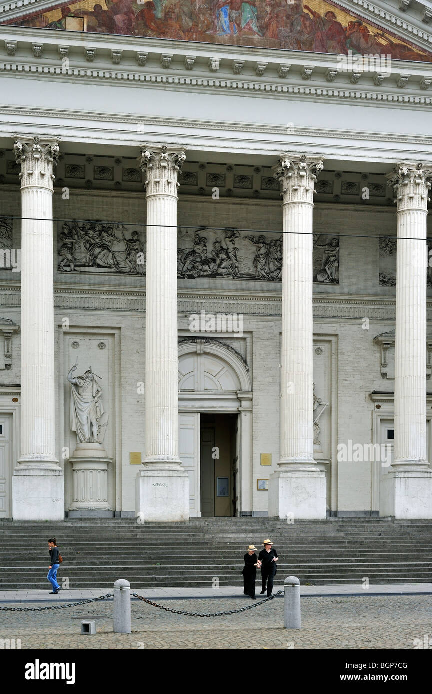 Das Verfassungsgericht der König des quadratischen / Place Royal, Brüssel, Belgien Stockfoto