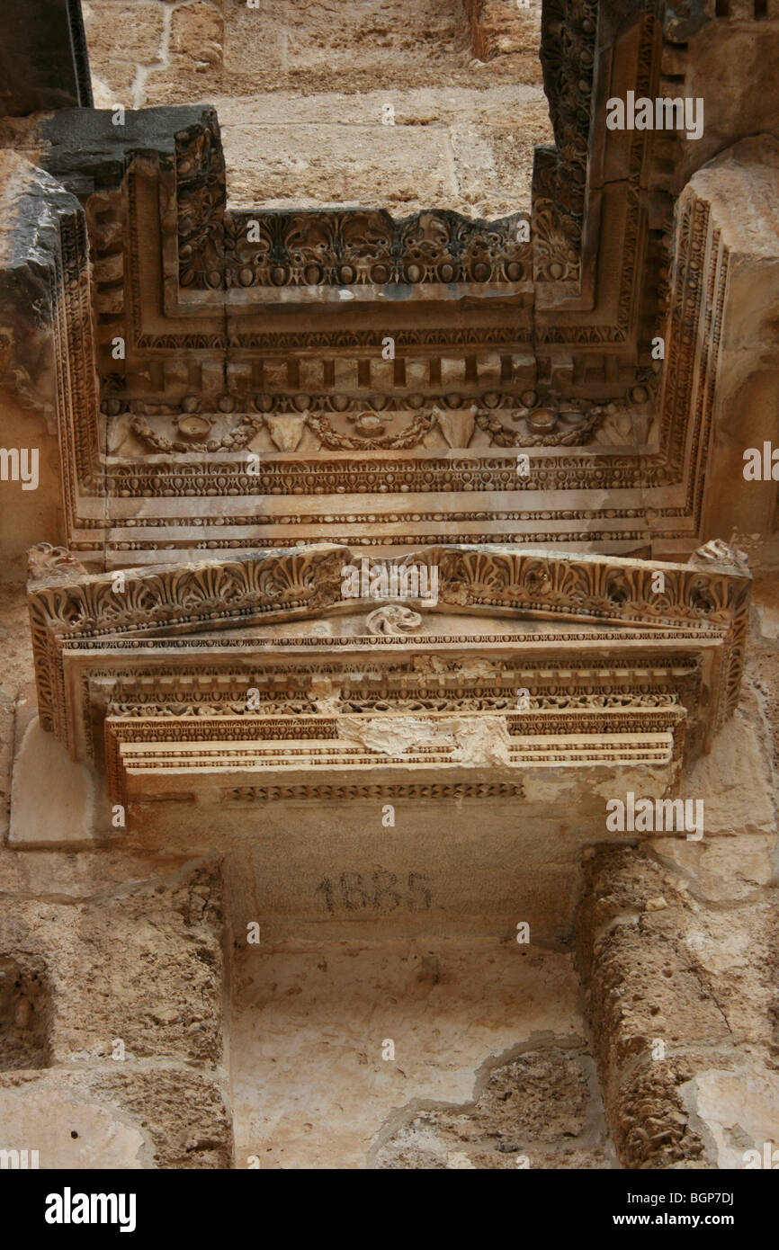 Aspendos (Belkis) eines der besten erhaltenen römischen Theaters (15.000 Plätze) gebaut von Roman Emperor Marcus Aurelius (161-180 n. Chr.) Stockfoto