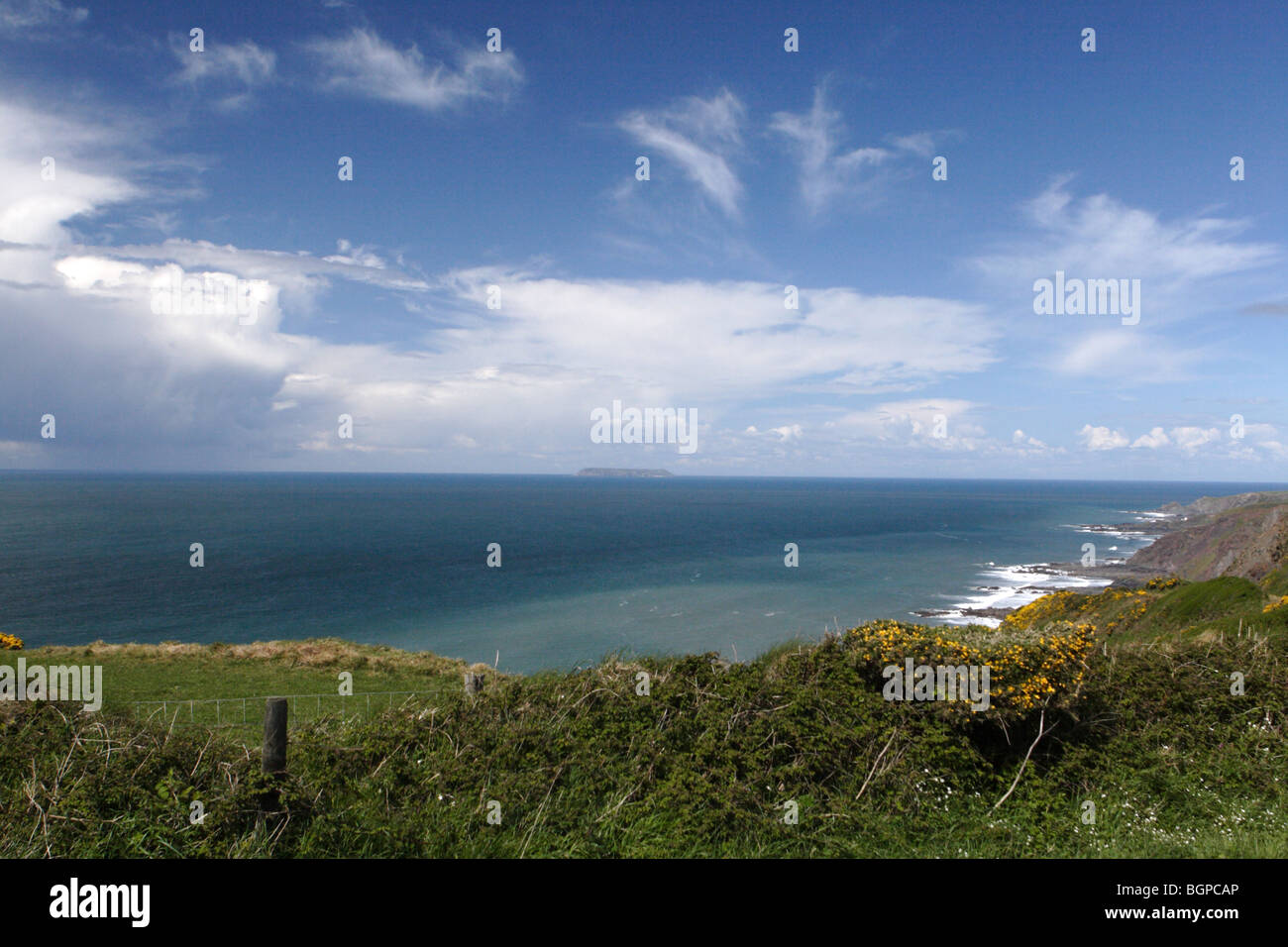 Lundy Island von Hartland Halbinsel Stockfoto