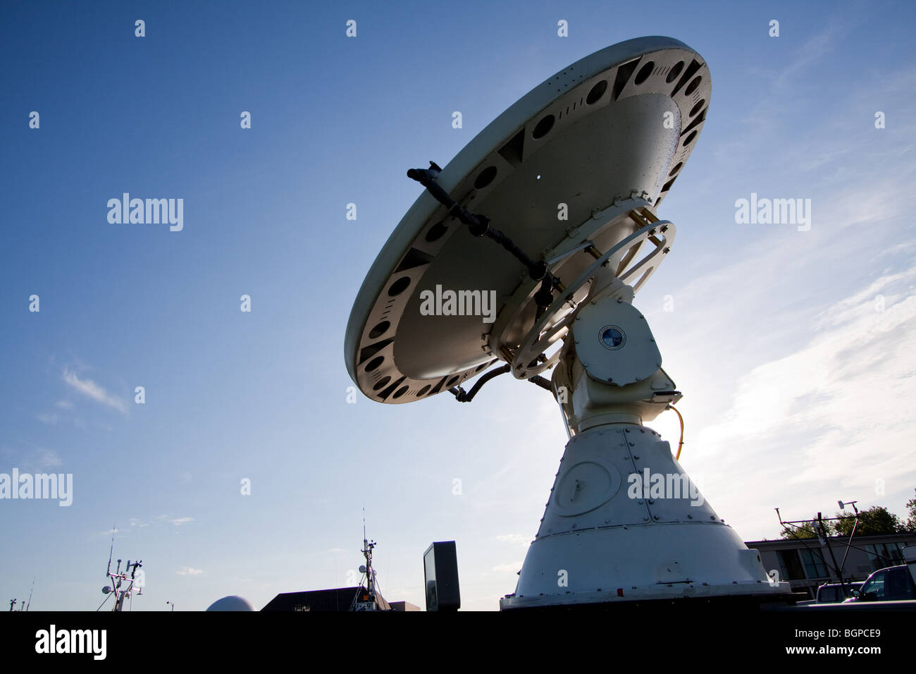 Die Schale des NOXP mobile Radar-LKW. Während Projekt Vortex 2 geschossen. Stockfoto