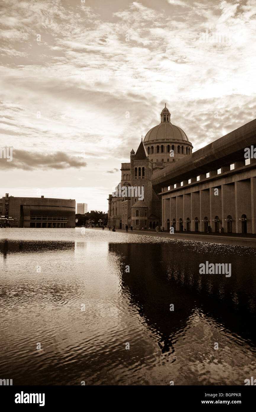 Christian Science Center reflektierenden Pool, Boston Stockfoto