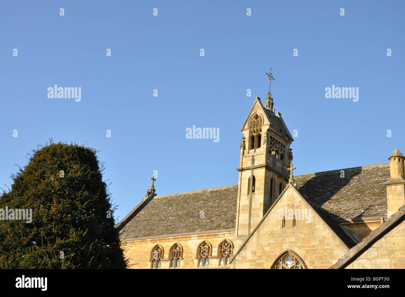 Chipping Campden Kirchturm Gloucestershire Ort Christentum christlichen der Anbetung Stockfoto