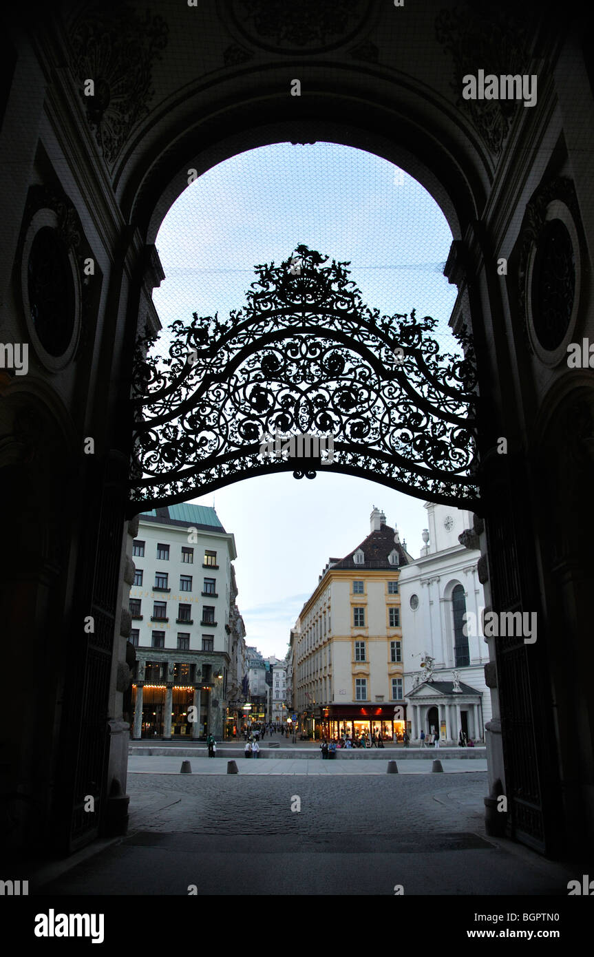 Hofburg Palast Tor, Wien, Österreich Stockfoto