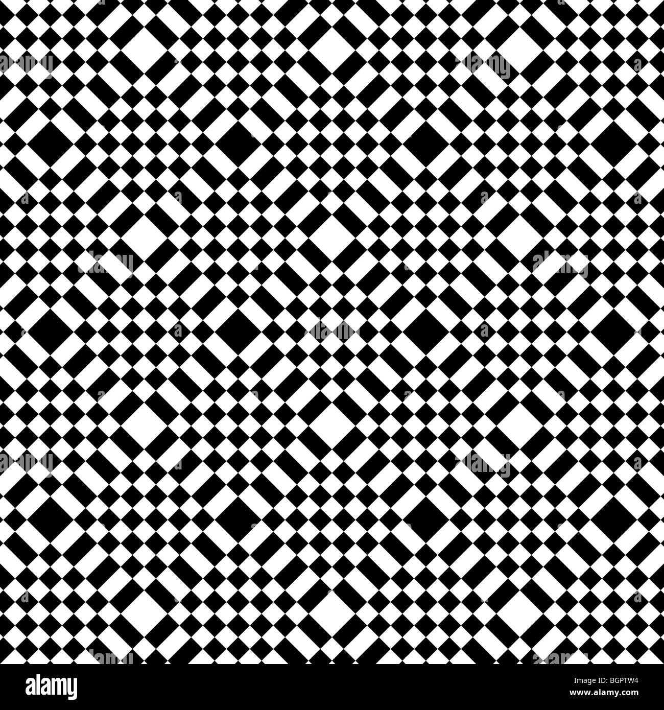 Abstrakte schwarzen und weißen Fliesen Muster Stockfoto