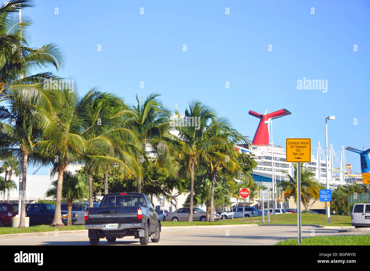 Hafeneinfahrt, Miami, Florida, USA Stockfoto