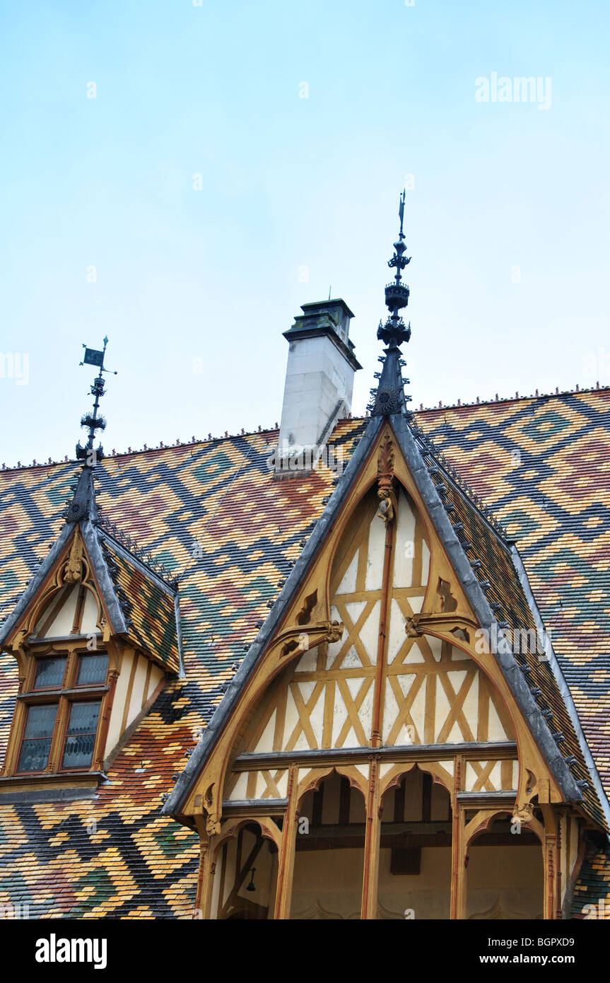 Hospize in Beaune, Burgund, Frankreich Stockfoto