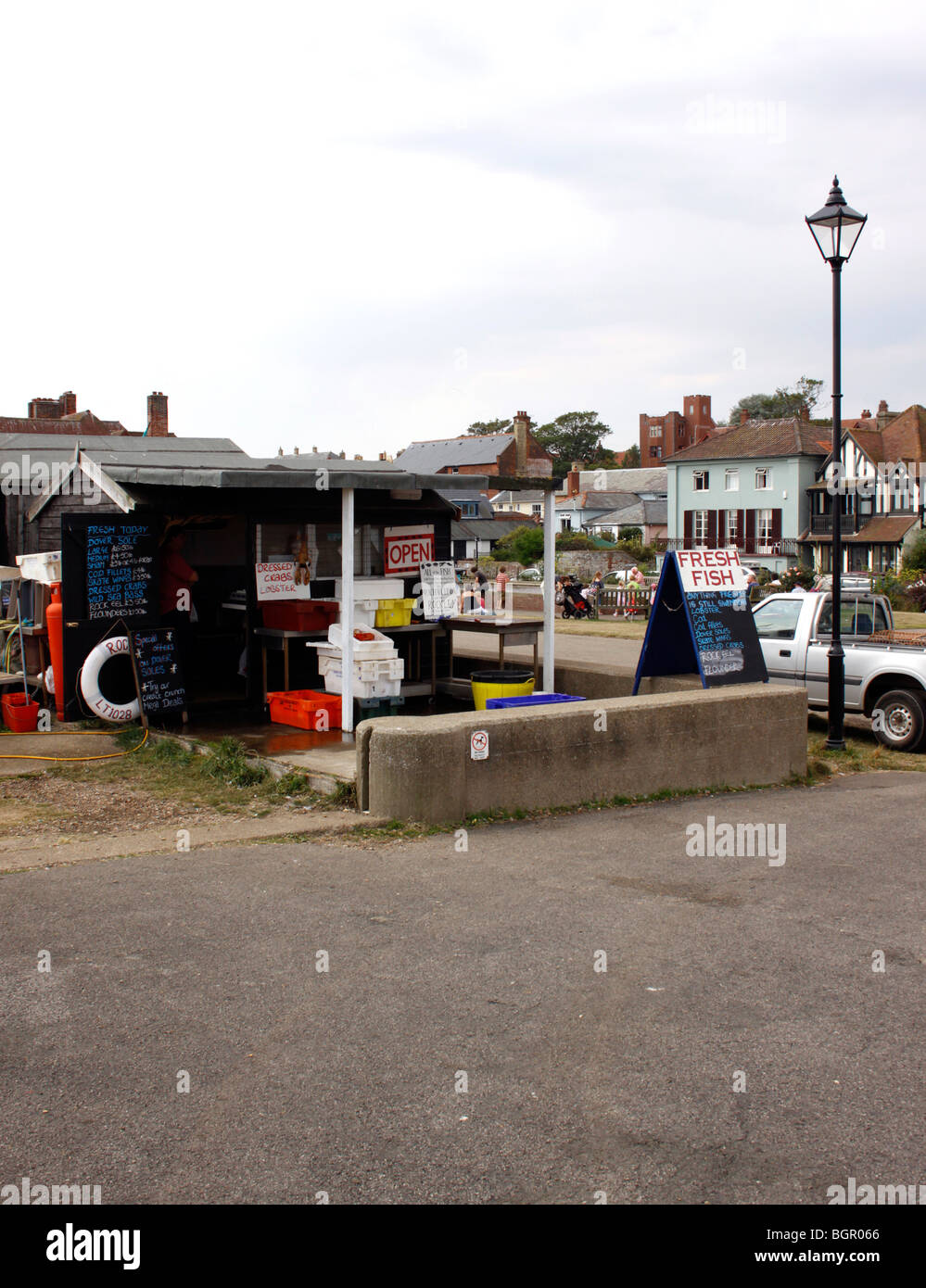 NOSTALGIC FISHERMAN'S SHEDS IN ALDEBURGH SUFFOLK 2009 Stockfoto