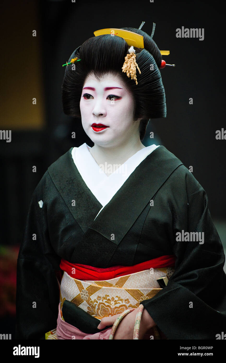 Geiko (Geisha) in der Kyotos Gion Bezirk - Kyoto, Japan Stockfoto